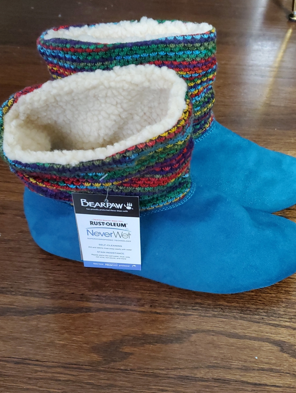 Women's  Natoma II Booties Boots Slippers Shepra Lined  Tourquoise  Color Size 8